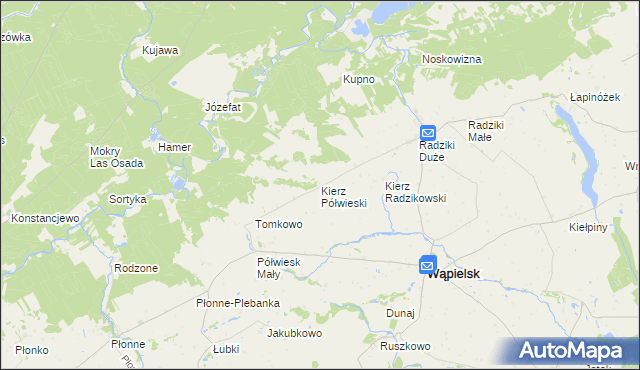 mapa Kierz Półwieski, Kierz Półwieski na mapie Targeo