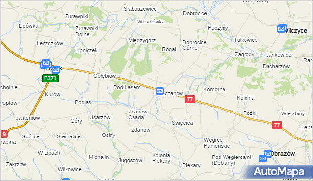 mapa Kleczanów, Kleczanów na mapie Targeo