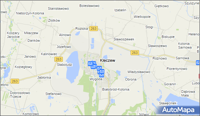 mapa Kleczew, Kleczew na mapie Targeo