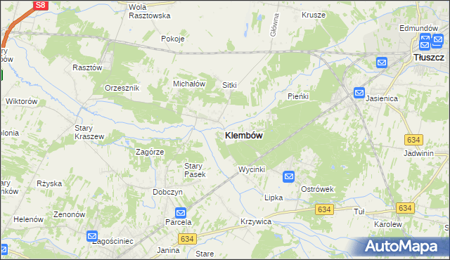 mapa Klembów, Klembów na mapie Targeo