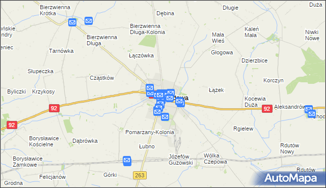 mapa Kłodawa powiat kolski, Kłodawa powiat kolski na mapie Targeo