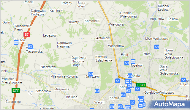 mapa Klwatka Szlachecka, Klwatka Szlachecka na mapie Targeo