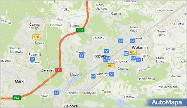 mapa Kobyłka, Kobyłka na mapie Targeo