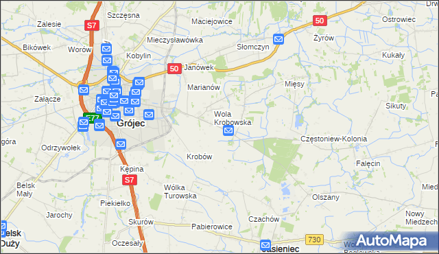 mapa Kociszew gmina Grójec, Kociszew gmina Grójec na mapie Targeo