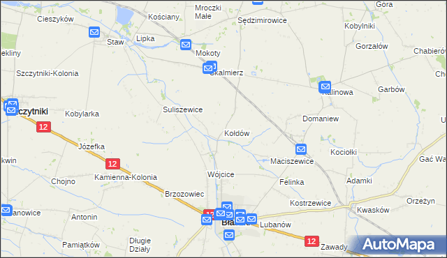 mapa Kołdów, Kołdów na mapie Targeo