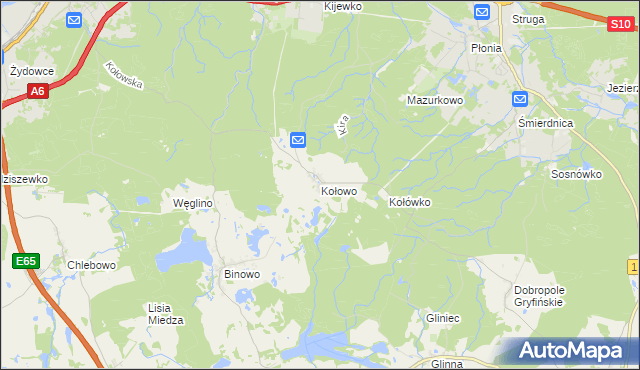 mapa Kołowo, Kołowo na mapie Targeo