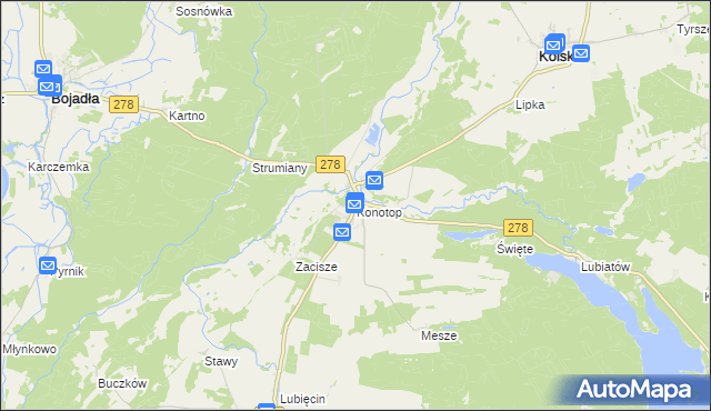 mapa Konotop gmina Kolsko, Konotop gmina Kolsko na mapie Targeo