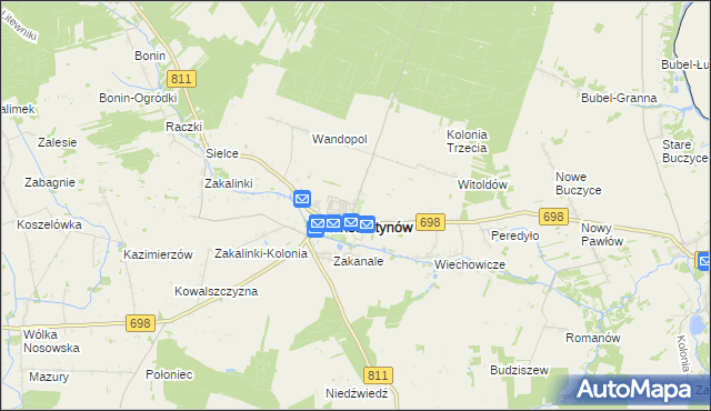 mapa Konstantynów-Kolonia, Konstantynów-Kolonia na mapie Targeo