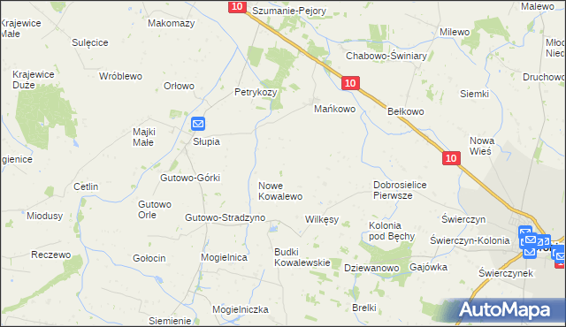 mapa Kosmaczewo, Kosmaczewo na mapie Targeo