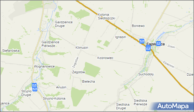 mapa Kosnowiec, Kosnowiec na mapie Targeo