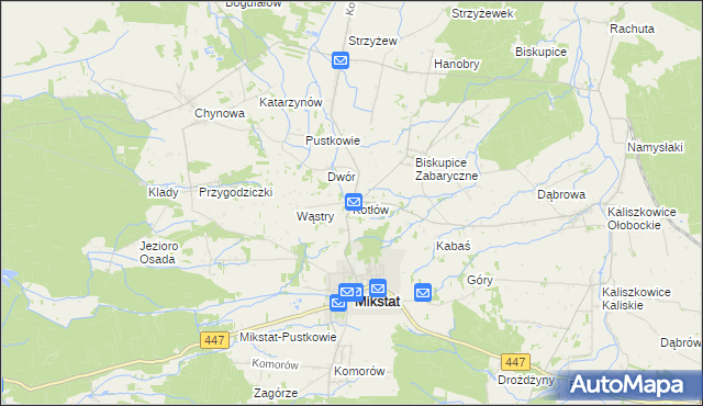 mapa Kotłów, Kotłów na mapie Targeo