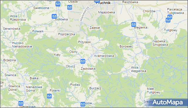 mapa Kramarzówka, Kramarzówka na mapie Targeo