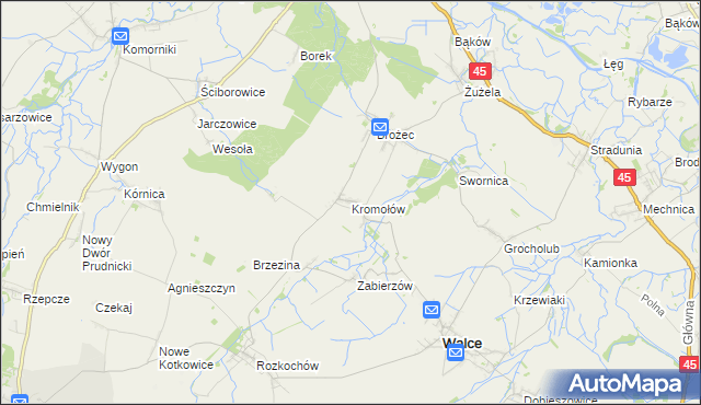 mapa Kromołów, Kromołów na mapie Targeo
