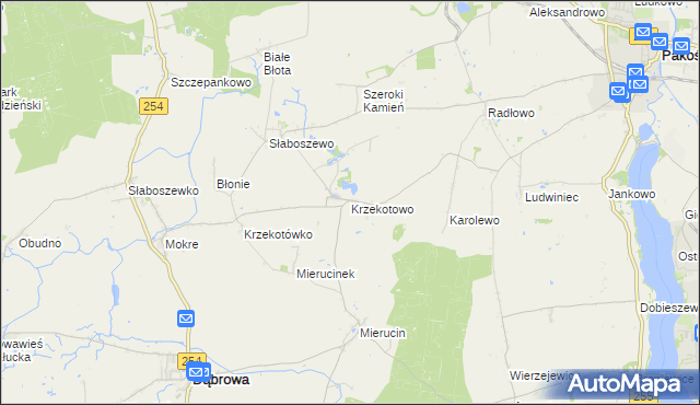mapa Krzekotowo, Krzekotowo na mapie Targeo
