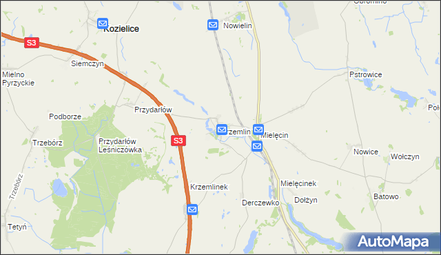 mapa Krzemlin, Krzemlin na mapie Targeo
