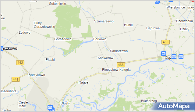 mapa Ksawerów gmina Pyzdry, Ksawerów gmina Pyzdry na mapie Targeo