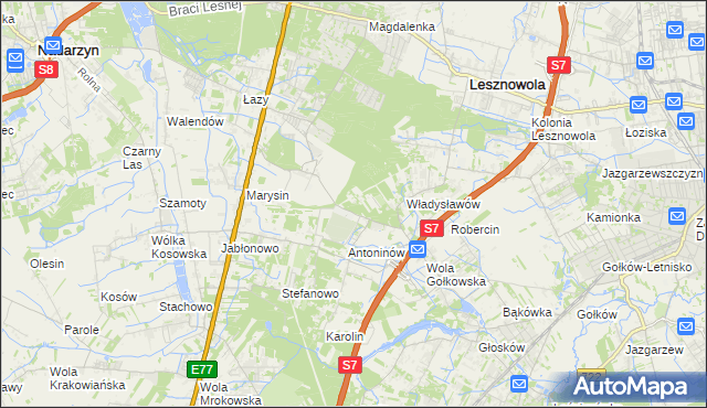 mapa Kuleszówka, Kuleszówka na mapie Targeo