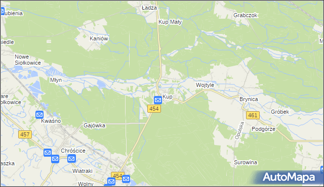mapa Kup, Kup na mapie Targeo
