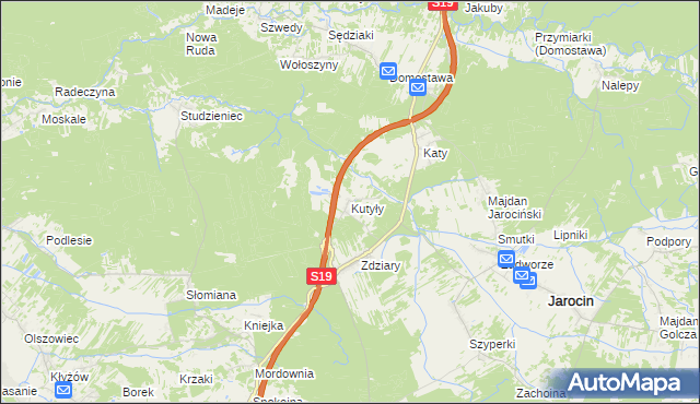 mapa Kutyły, Kutyły na mapie Targeo