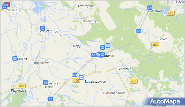 mapa Łambinowice, Łambinowice na mapie Targeo