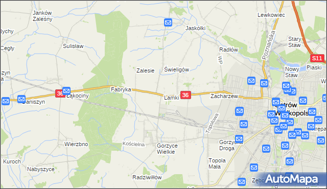 mapa Lamki, Lamki na mapie Targeo