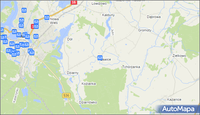 mapa Ławice, Ławice na mapie Targeo