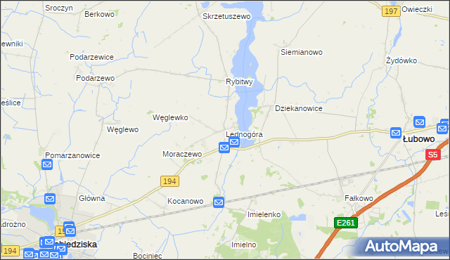 mapa Lednogóra, Lednogóra na mapie Targeo