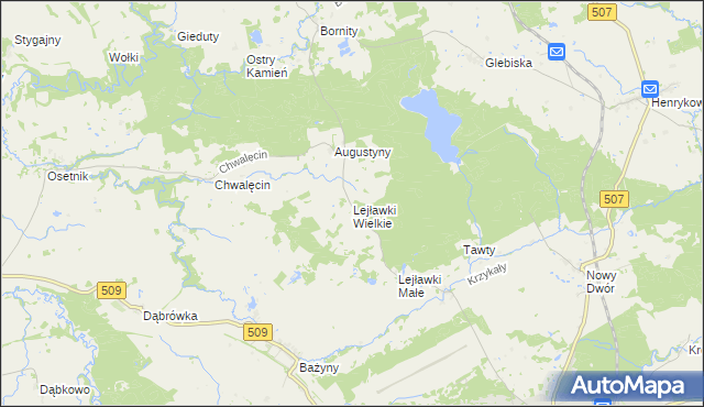 mapa Lejławki Wielkie, Lejławki Wielkie na mapie Targeo