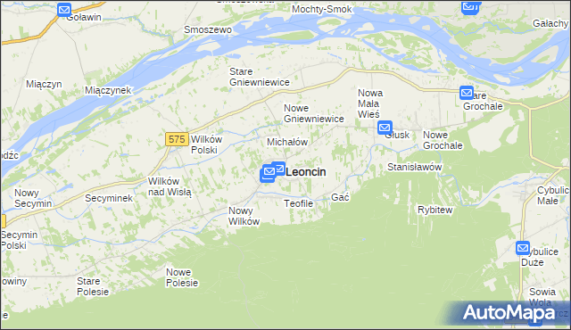 mapa Leoncin, Leoncin na mapie Targeo