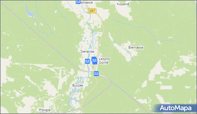mapa Leszno Górne, Leszno Górne na mapie Targeo