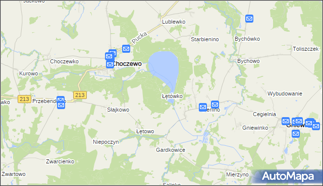 mapa Łętówko, Łętówko na mapie Targeo