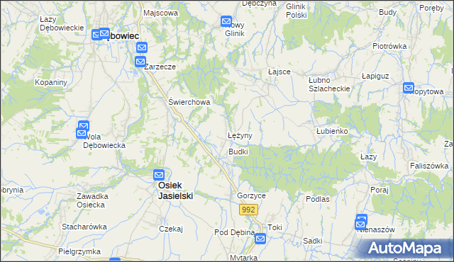 mapa Łężyny, Łężyny na mapie Targeo