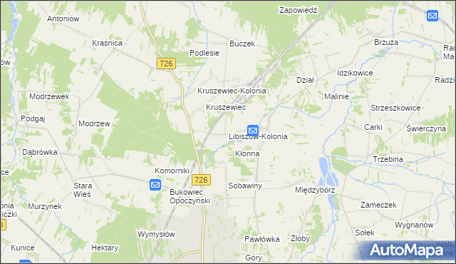 mapa Libiszów-Kolonia, Libiszów-Kolonia na mapie Targeo