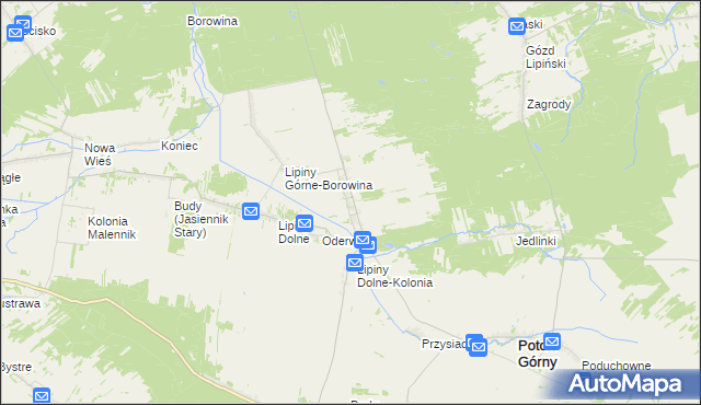 mapa Lipiny Górne-Lewki, Lipiny Górne-Lewki na mapie Targeo