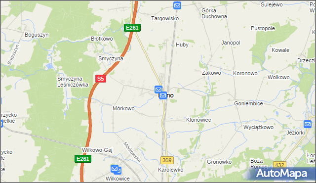 mapa Lipno powiat leszczyński, Lipno powiat leszczyński na mapie Targeo