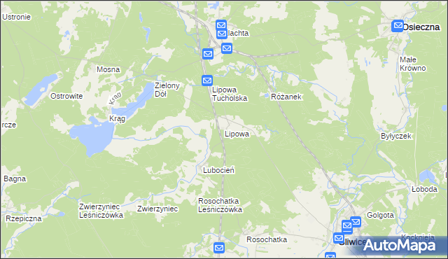 mapa Lipowa gmina Śliwice, Lipowa gmina Śliwice na mapie Targeo