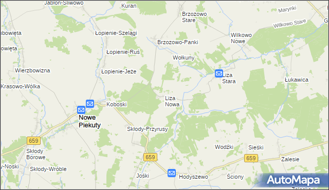 mapa Liza Nowa, Liza Nowa na mapie Targeo