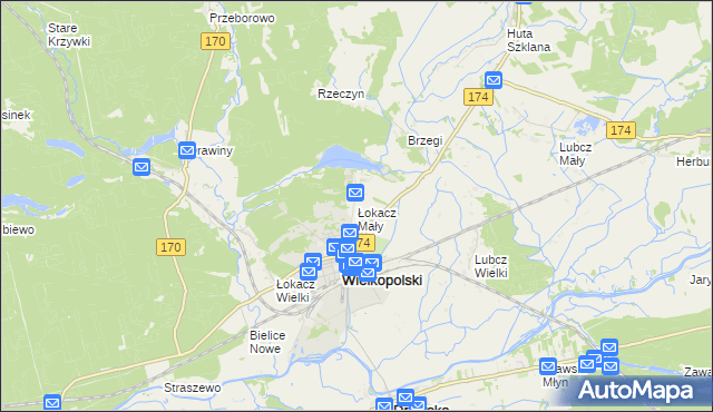 mapa Łokacz Mały, Łokacz Mały na mapie Targeo