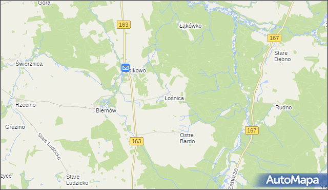 mapa Łośnica, Łośnica na mapie Targeo