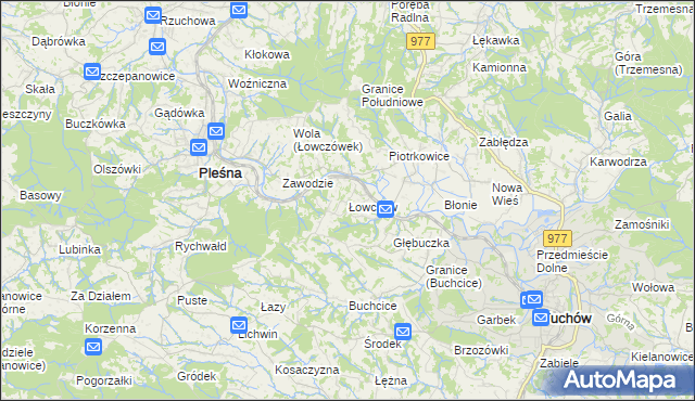 mapa Łowczów, Łowczów na mapie Targeo