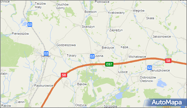 mapa Łozina, Łozina na mapie Targeo