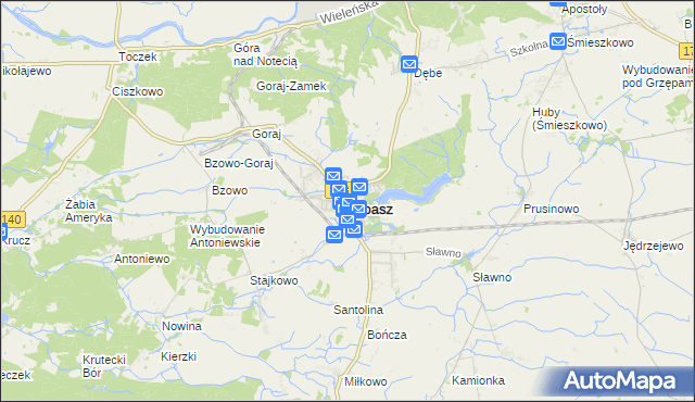 mapa Lubasz powiat czarnkowsko-trzcianecki, Lubasz powiat czarnkowsko-trzcianecki na mapie Targeo