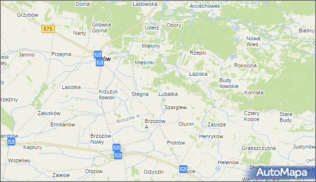 mapa Lubatka, Lubatka na mapie Targeo
