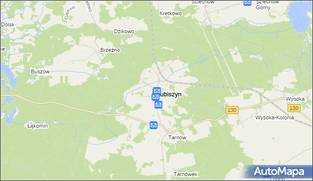 mapa Lubiszyn, Lubiszyn na mapie Targeo