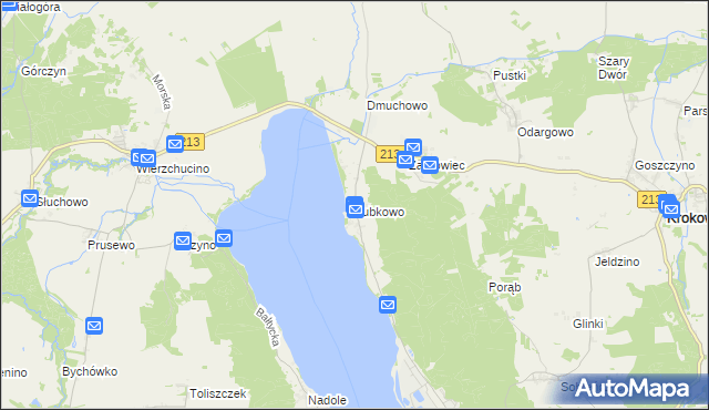mapa Lubkowo gmina Krokowa, Lubkowo gmina Krokowa na mapie Targeo