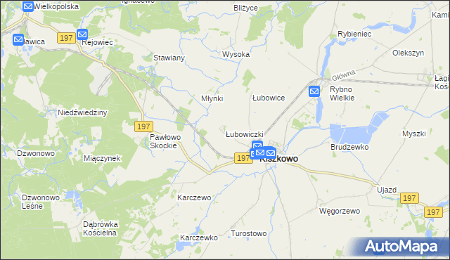 mapa Łubowiczki, Łubowiczki na mapie Targeo
