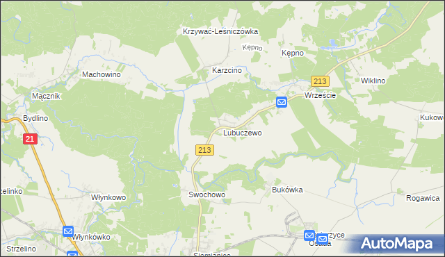mapa Lubuczewo, Lubuczewo na mapie Targeo