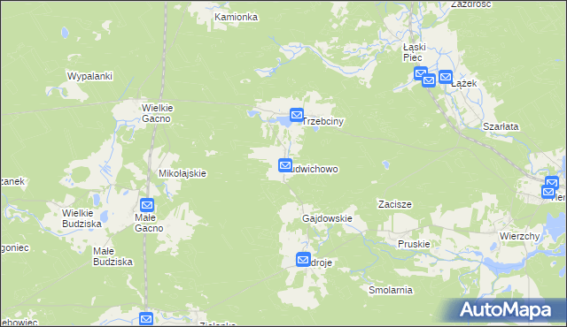 mapa Ludwichowo gmina Cekcyn, Ludwichowo gmina Cekcyn na mapie Targeo