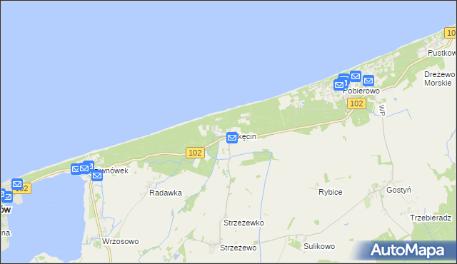 mapa Łukęcin, Łukęcin na mapie Targeo