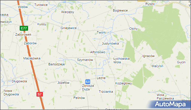 mapa Łychów, Łychów na mapie Targeo